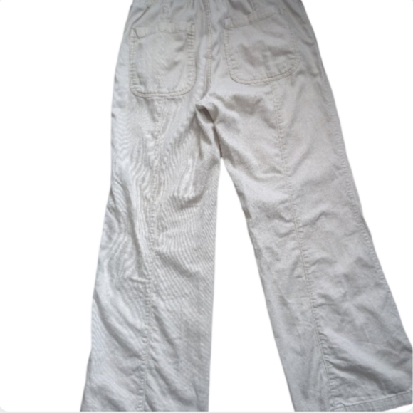 We the Free Khaki High Waist Drawstring Wide Leg Cream M - Picture 6 of 12